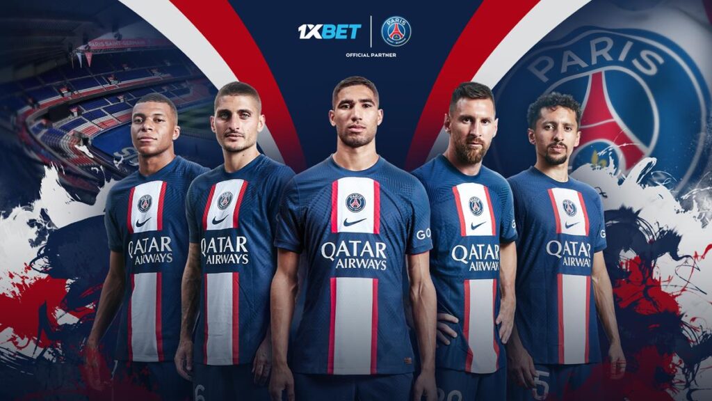 1xbet sponsorship deals partnerships with Paris Saint Germain