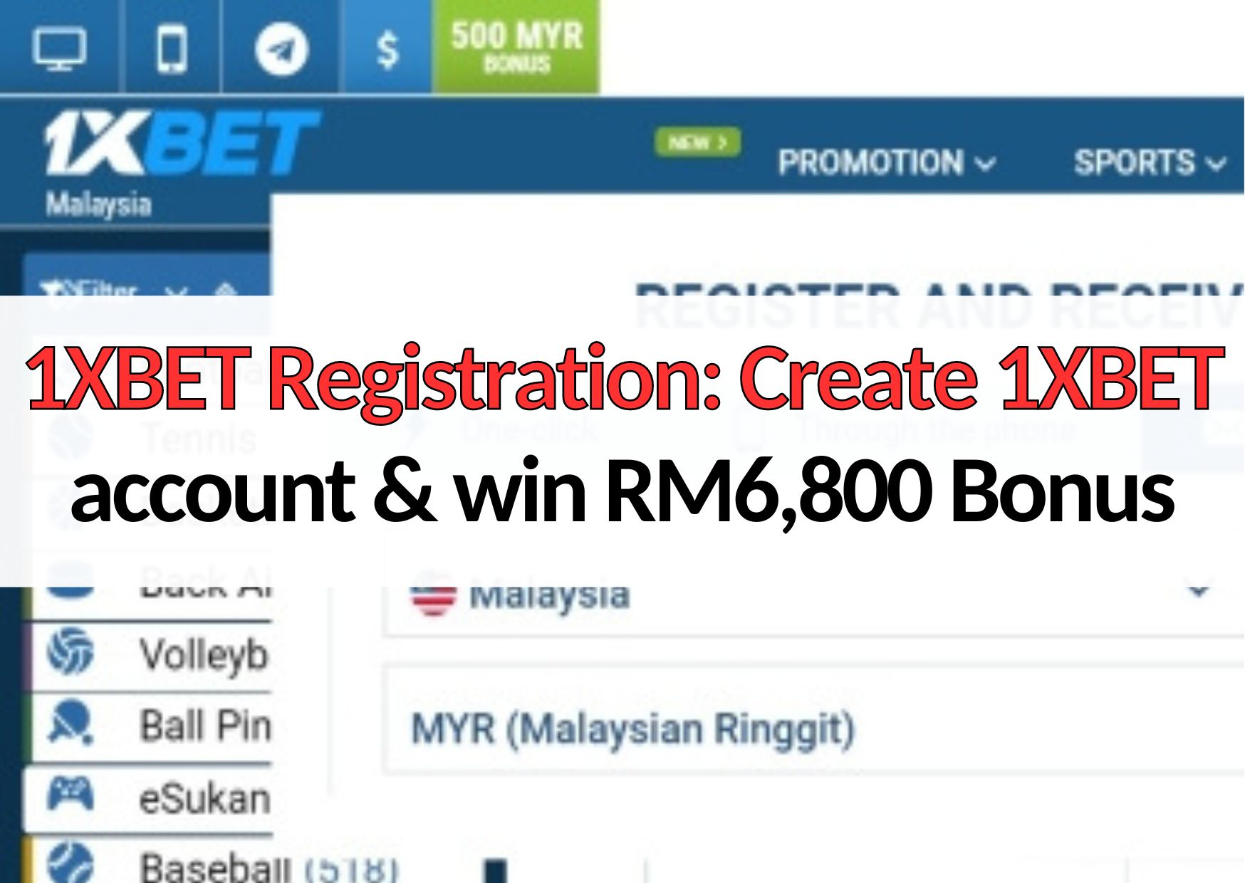 88malay 1xbet registration process create account and win bonus