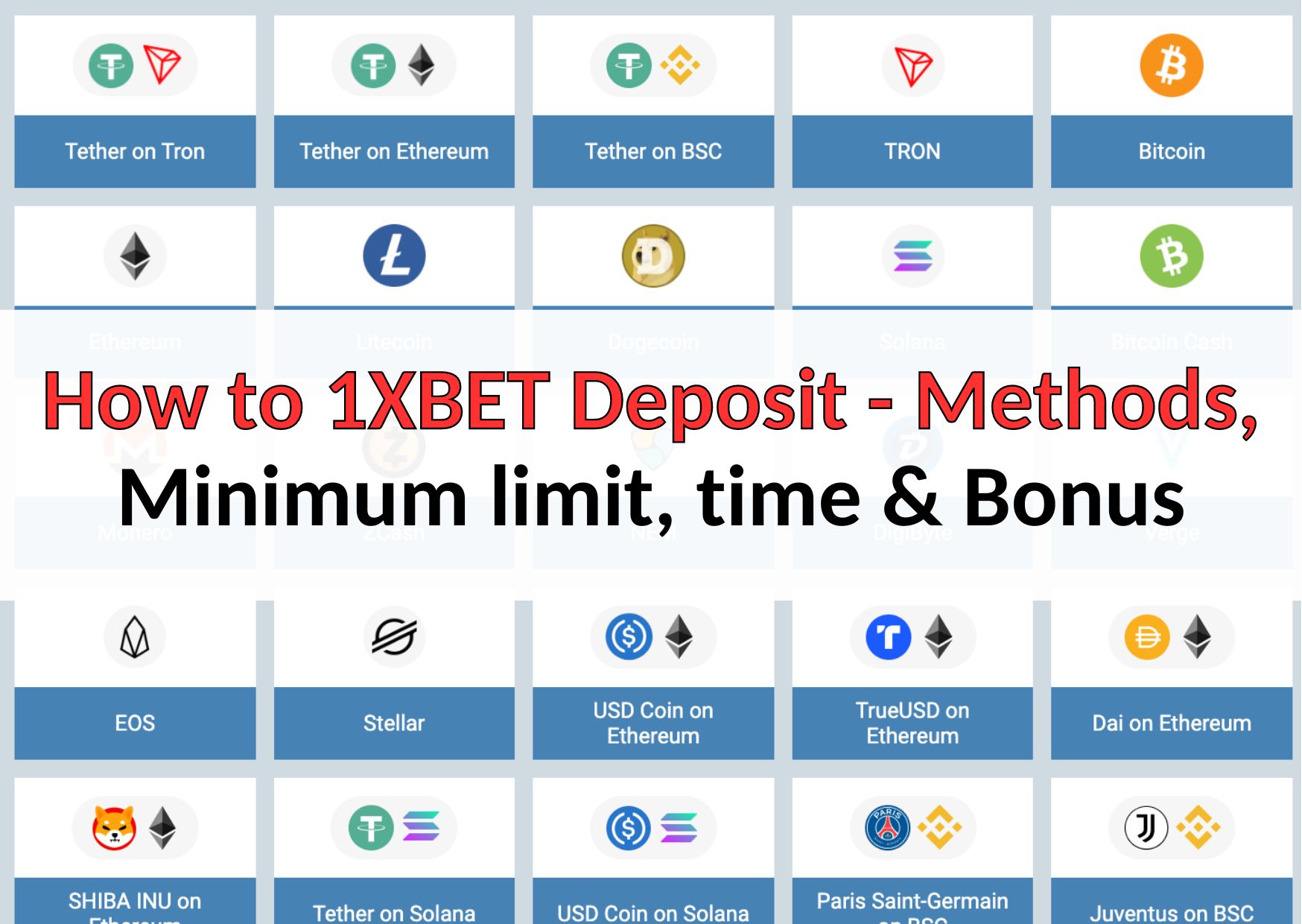 How to 1XBET Deposit - Methods, Minimum limit, time & Bonus