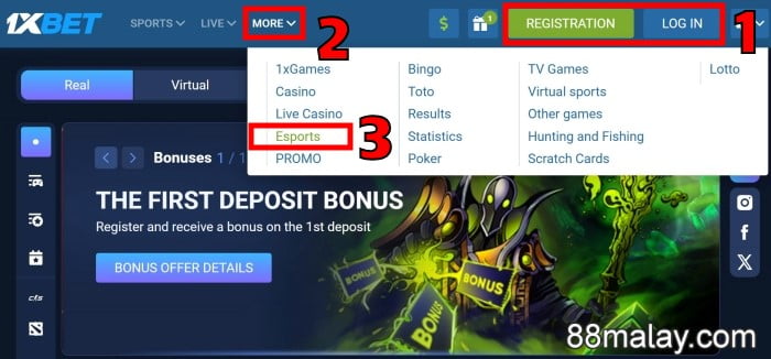 1xbet valorant betting esports tutorial for beginners step 1
