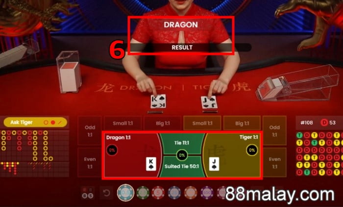 1xbet dragon tiger online tutorial for beginners step 4