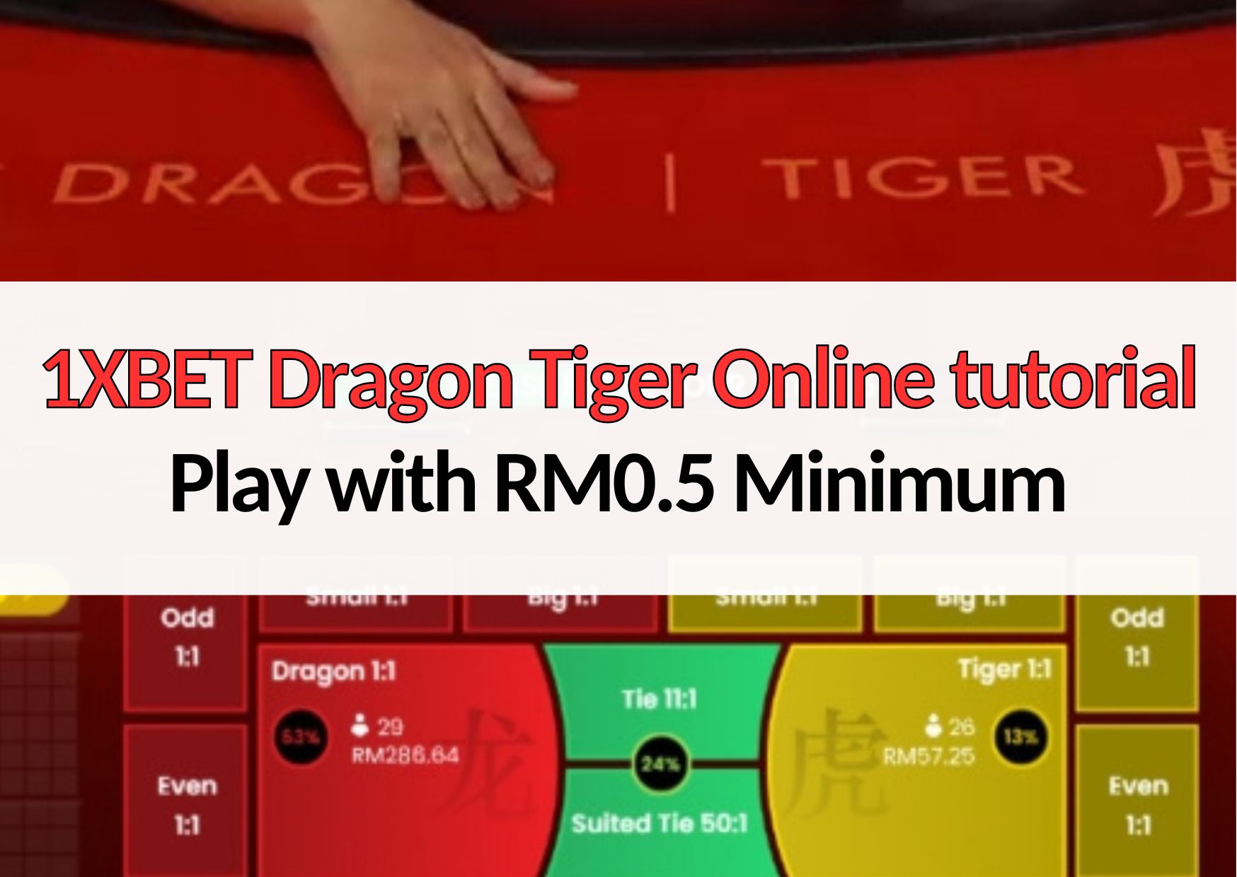 1xbet dragon tiger online tutorial for beginners